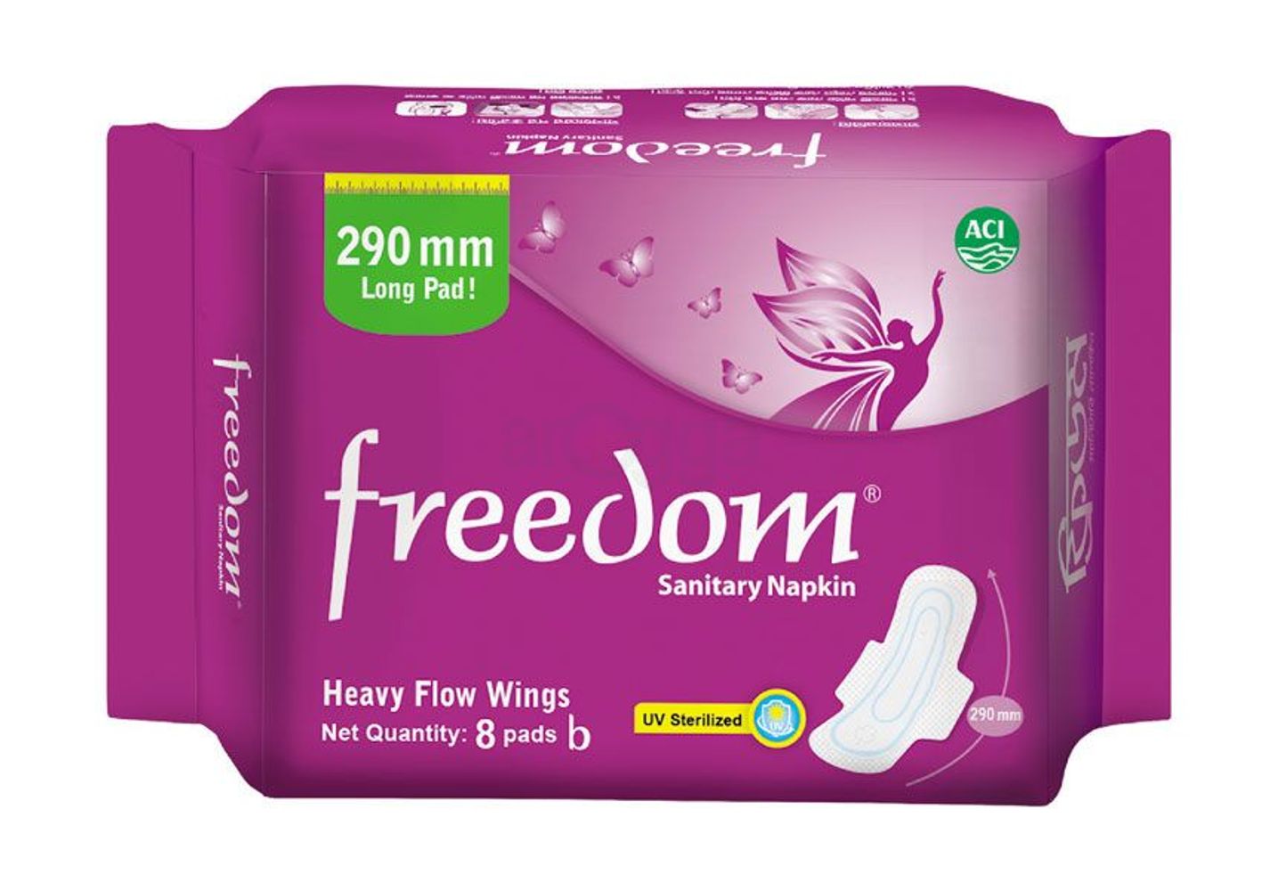 Freedom Sanitary Napkin Heavy Flow 8's Pack